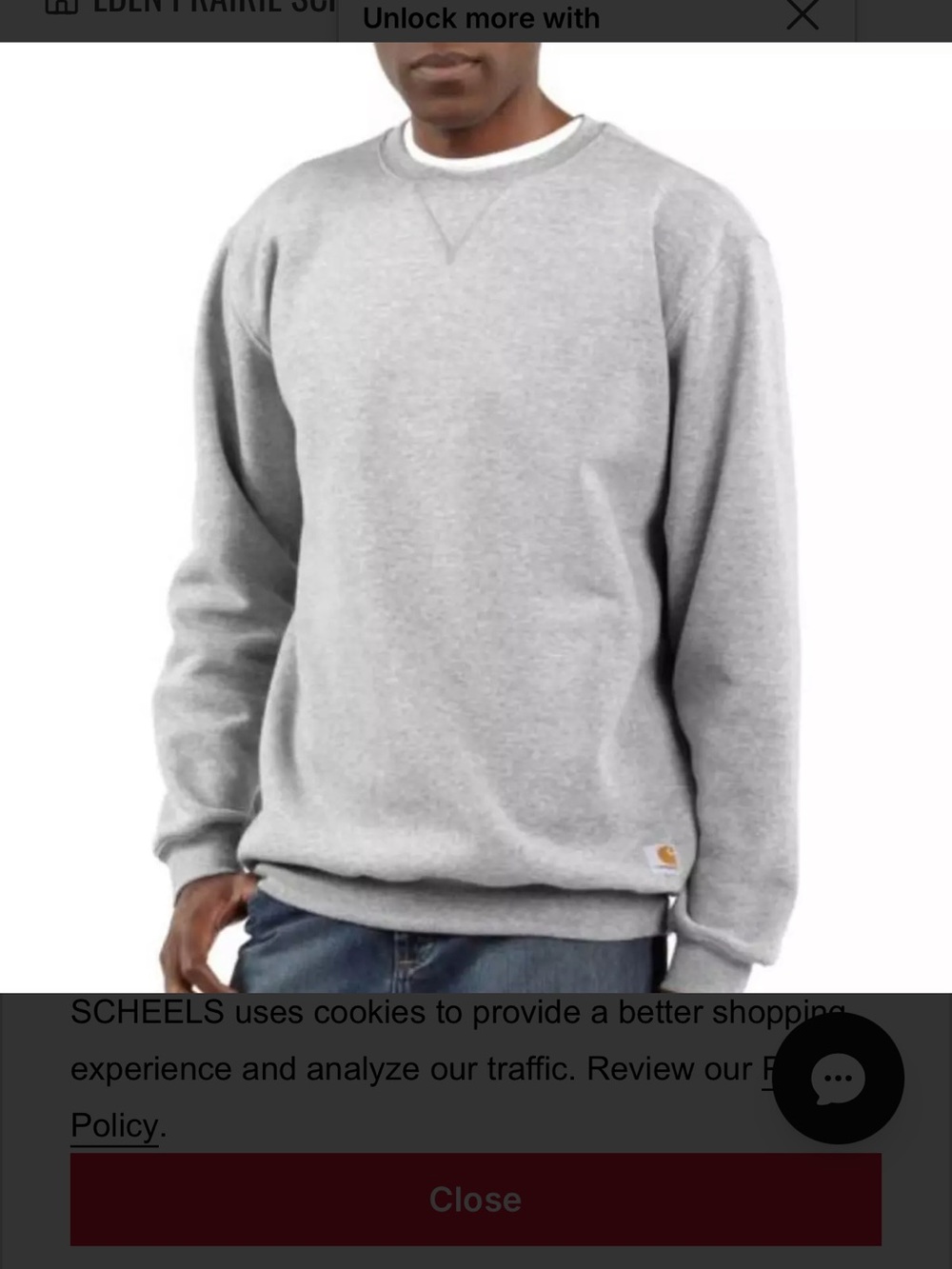 Men’s Carhartt Loose Fit Grey Sweatshirt-size XL